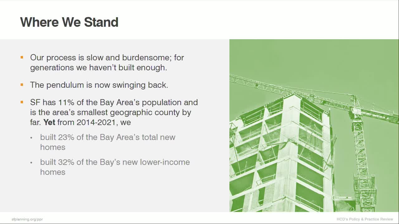 San Francisco proposes reforms to streamline housing production and address state housing goals