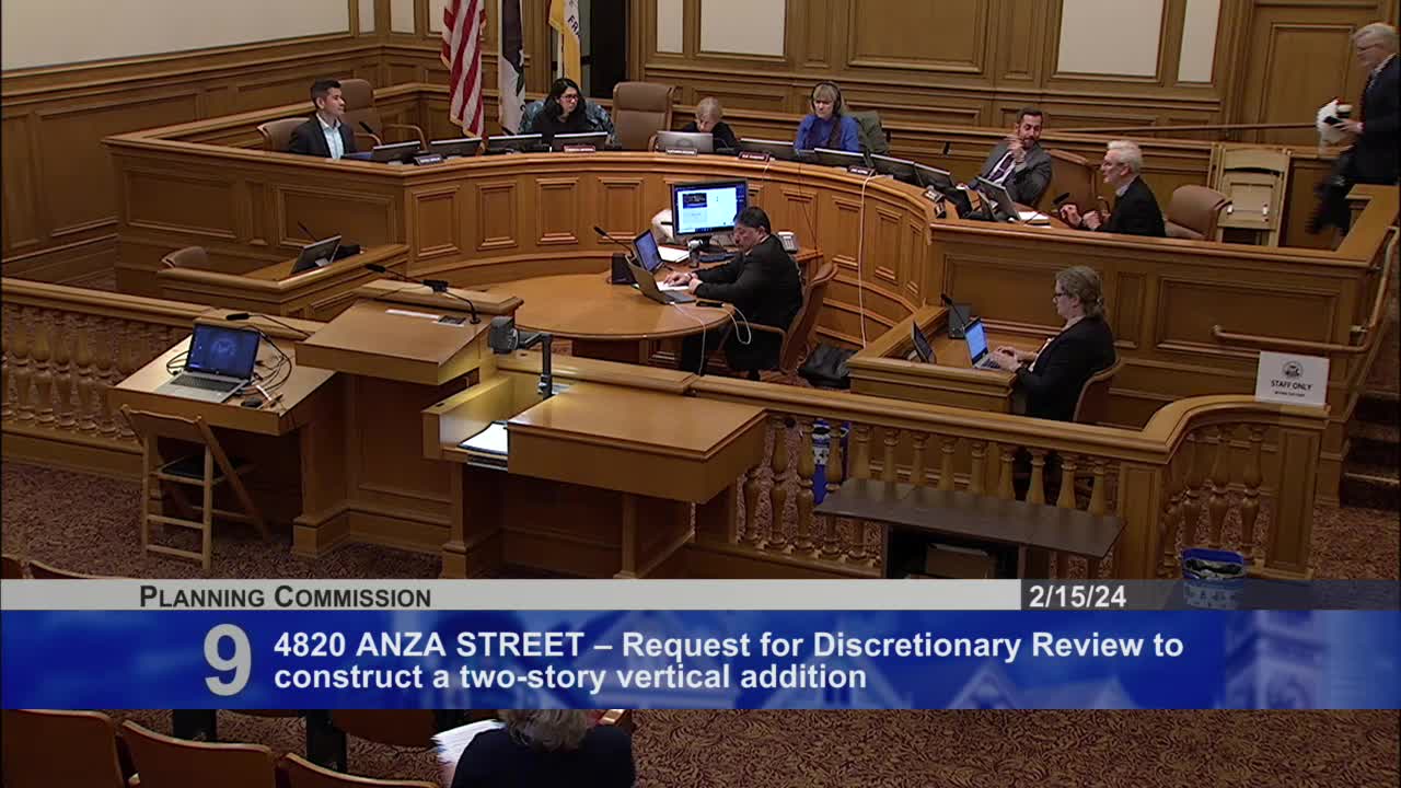 San Francisco committee reviews vertical addition proposal at Ninth Avenue home