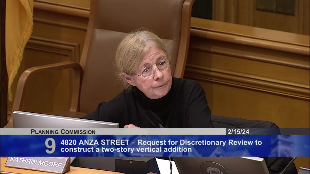 Planning Commission reviews significant adjustments to residential building design on Anza