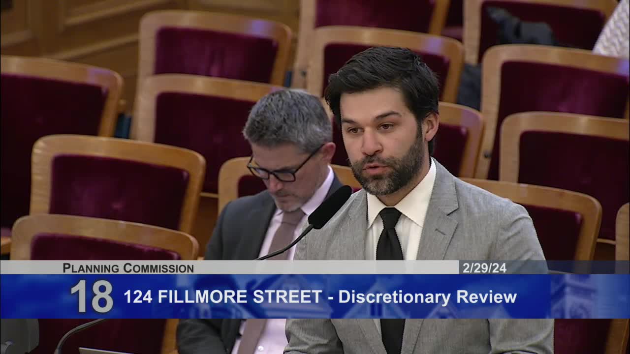 San Francisco Planning Commission reviews controversial garage proposal at 124 Fillmore Street