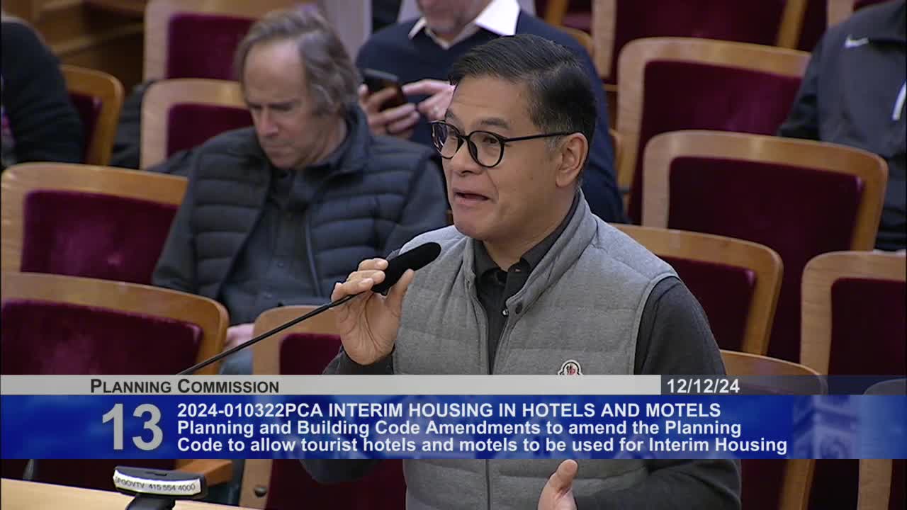 San Francisco Planning Commission discusses repurposing hotels for homelessness solutions