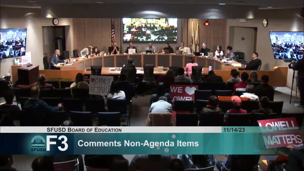 SFUSD public comments highlight educator pay issues and facility concerns at Roosevelt Middle School