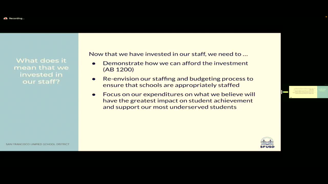 San Francisco Unified School District presents budget plans amid staffing and revenue challenges