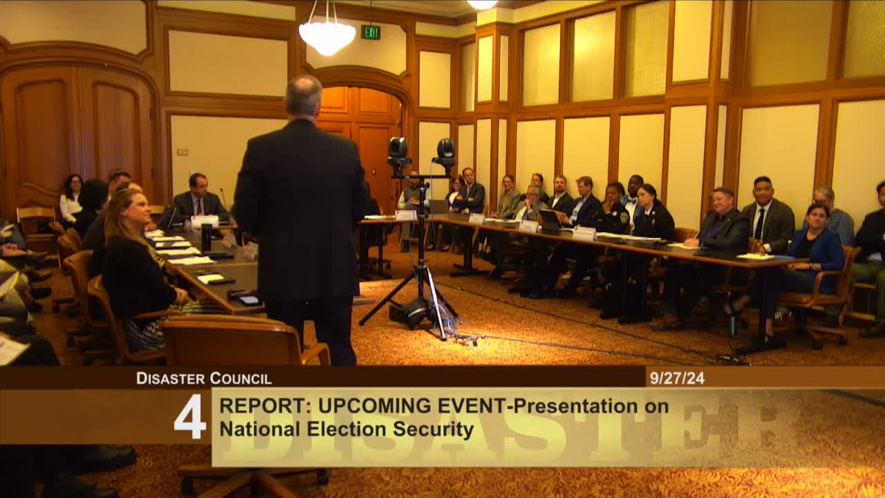 City officials report recent EOC activations, APEC lessons and rising regional threats including fentanyl and election risks