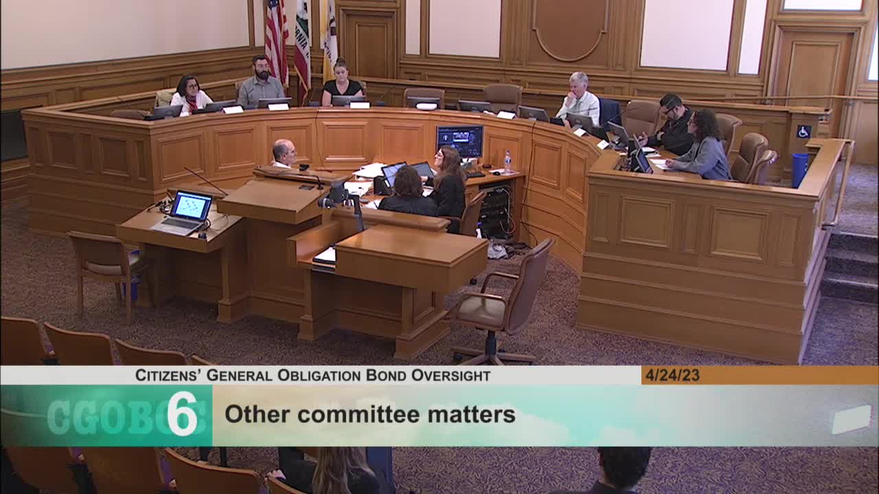San Francisco committee addresses bond oversight amid homelessness financial concerns