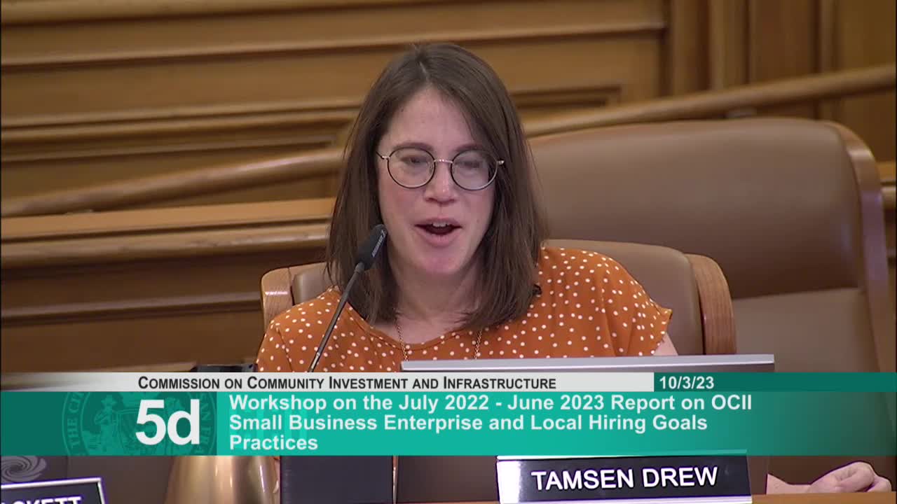 Commissioner Drew advocates for reducing barriers in San Francisco's construction training programs