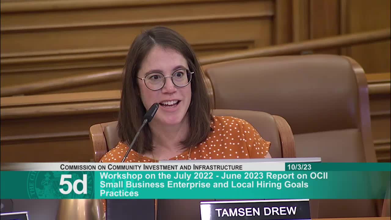 Commissioner Drew discusses barriers for small business participation in industry projects