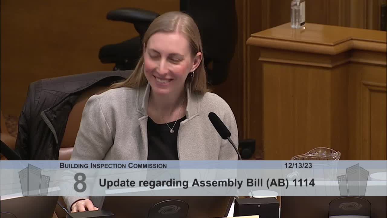 DBI compliance manager Chris Vergara updates on inspection tracking and permit review reforms