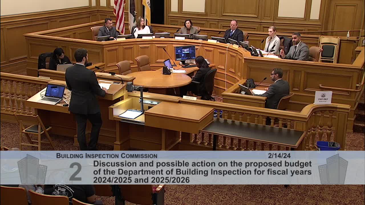 Building Inspection Commission debates budget approval ahead of mayor's submission deadline
