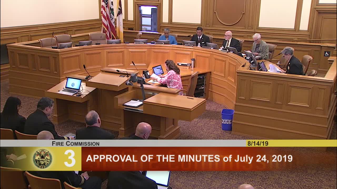 Votes at a glance: Fire Commission actions Aug. 14, 2019