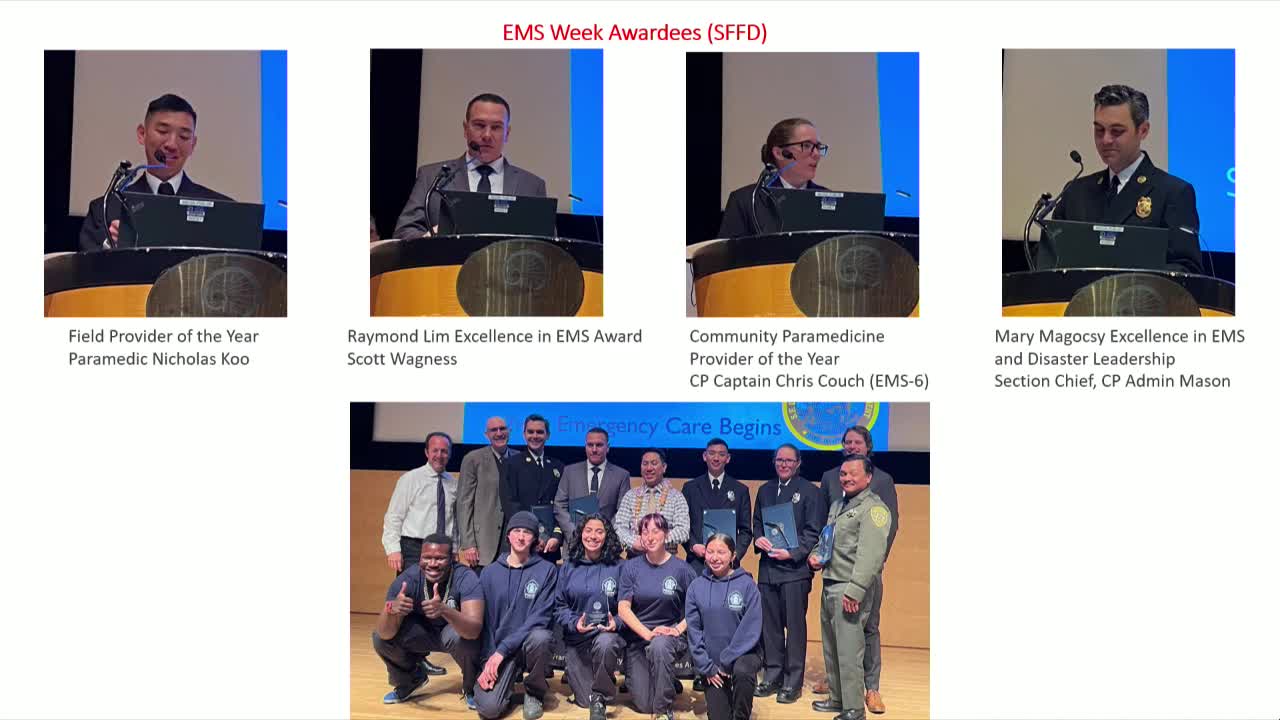 San Francisco EMS honors top paramedics and advances community care initiatives