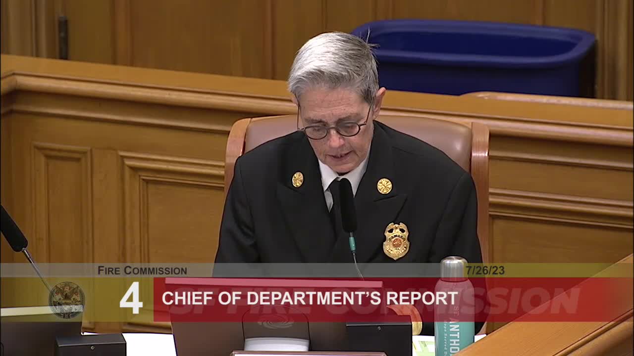 San Francisco Fire Department honors Megan Franzen and welcomes three new assistant deputy chiefs