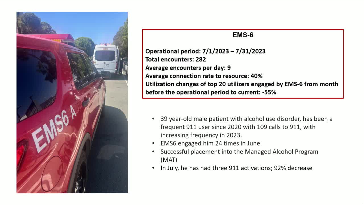 EMS 6 successfully places frequent 911 user in managed alcohol program