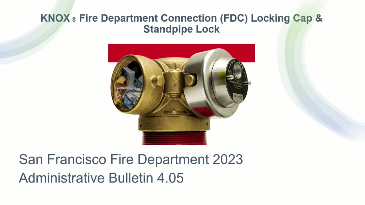 San Francisco Fire Department implements new locking caps for sprinkler systems