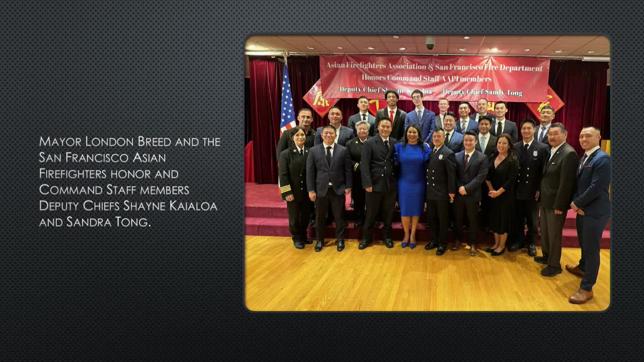 Chiefs Tong and Kalua honored by Asian Firefighters Association in San Francisco