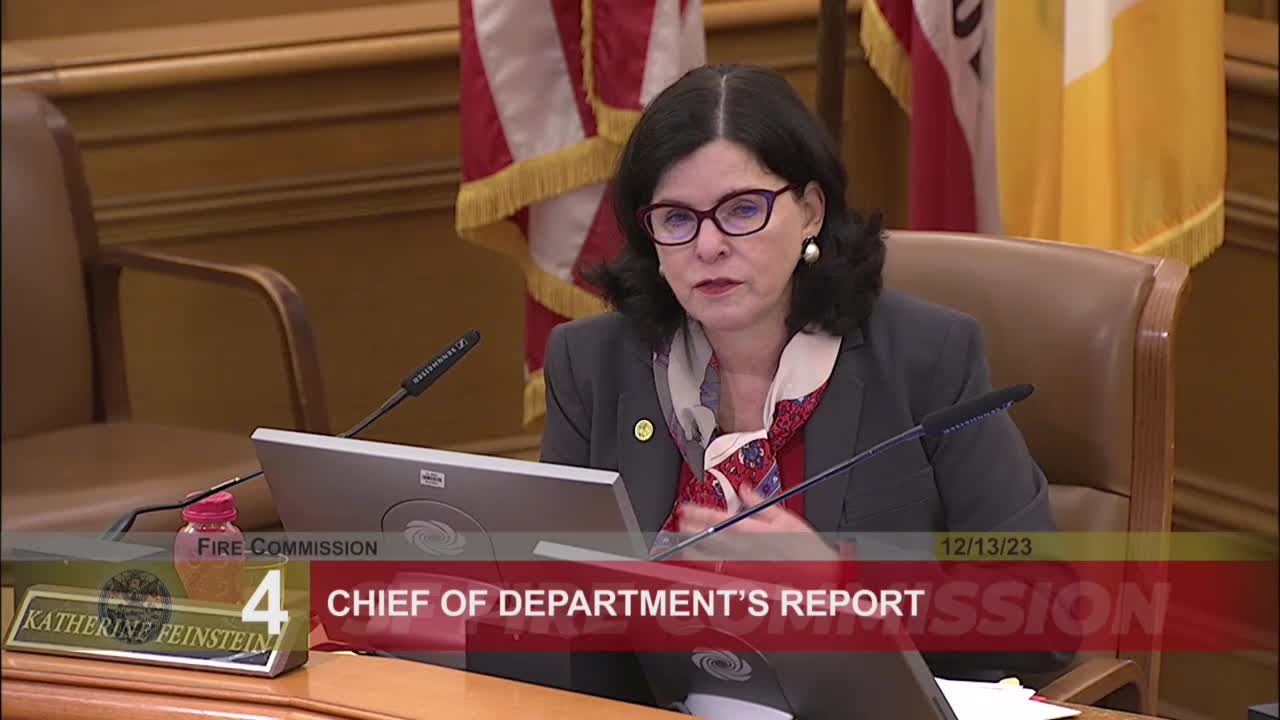 Commissioner Feinstein praises efforts of police and fire departments in Valencia Street project