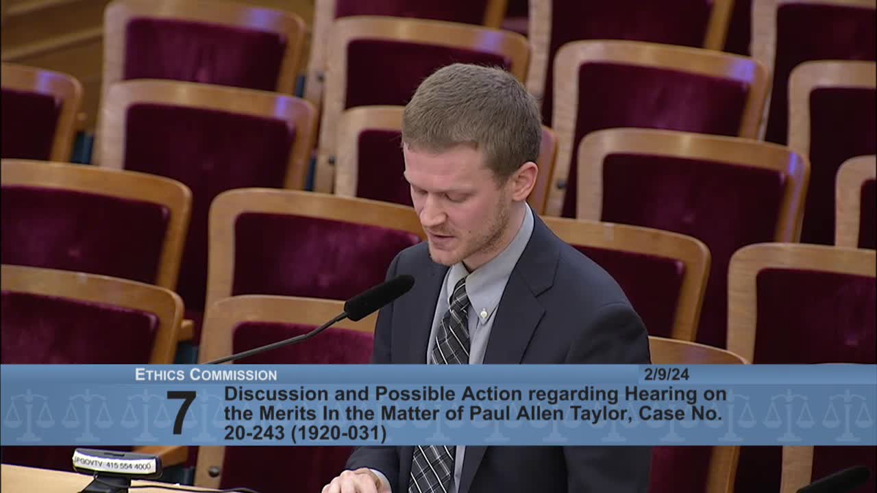 Commission investigates Mr. Taylor's alleged election violations in San Francisco