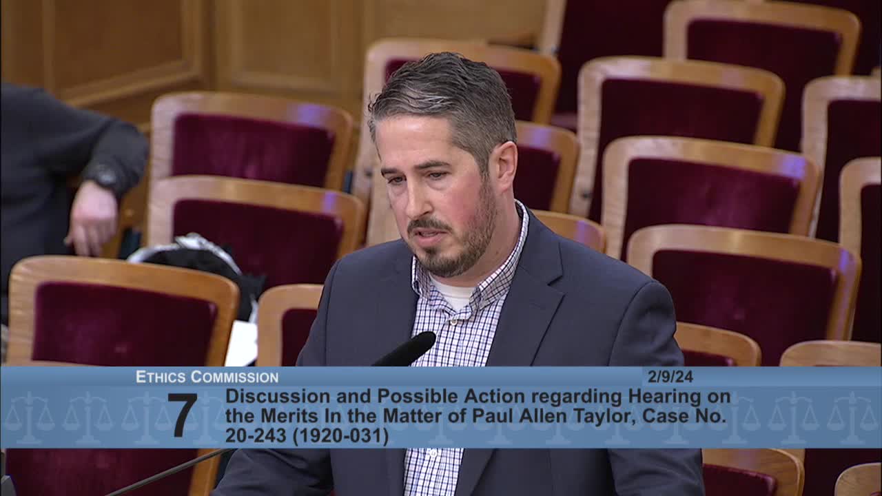 Ethics Commission details Mr. Taylor's non-compliance with subpoenas and violation notices