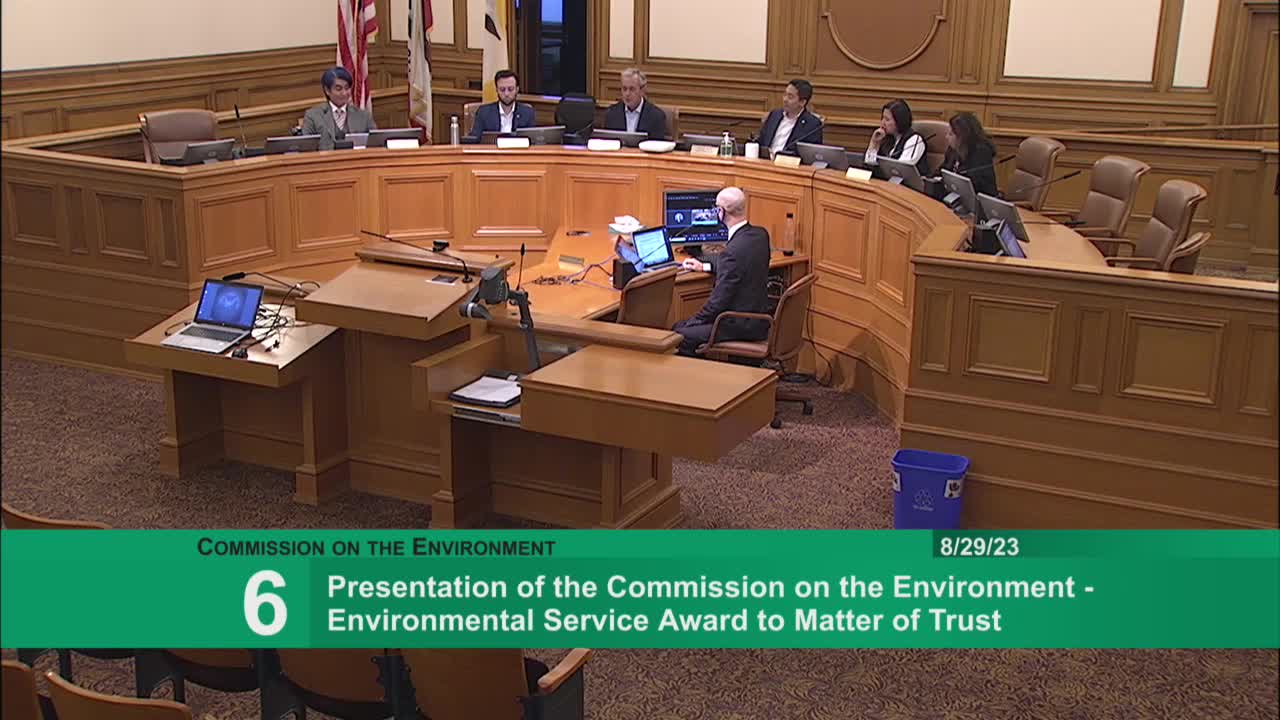 San Francisco honors Matter of Trust with Environmental Service Award for 25 years of impact