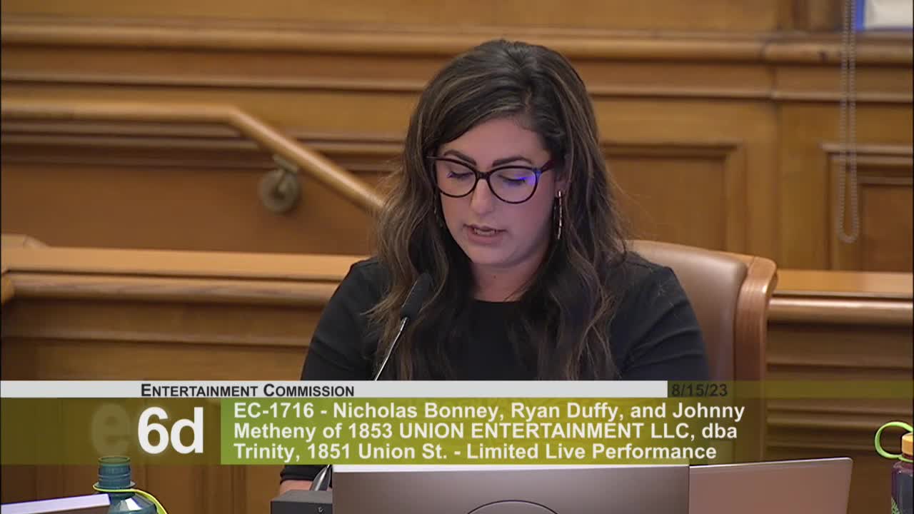 Trinity owners seek live performance permit despite noise complaints and fire door issues