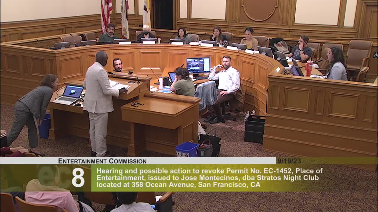 Commissioners question witness on good neighbor policy violations at Stratus Nightclub