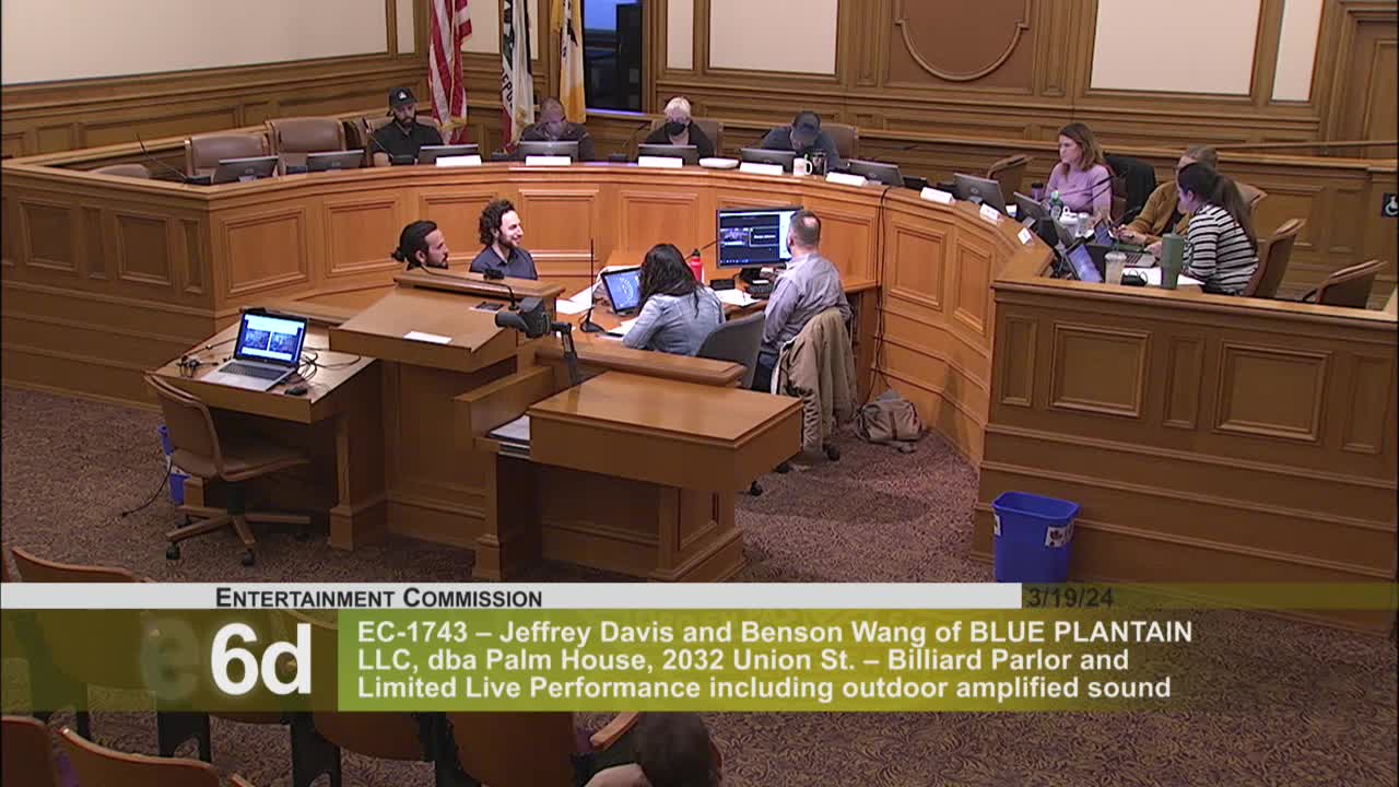 Union Street neighbors oppose Palm House's entertainment permit due to noise issues