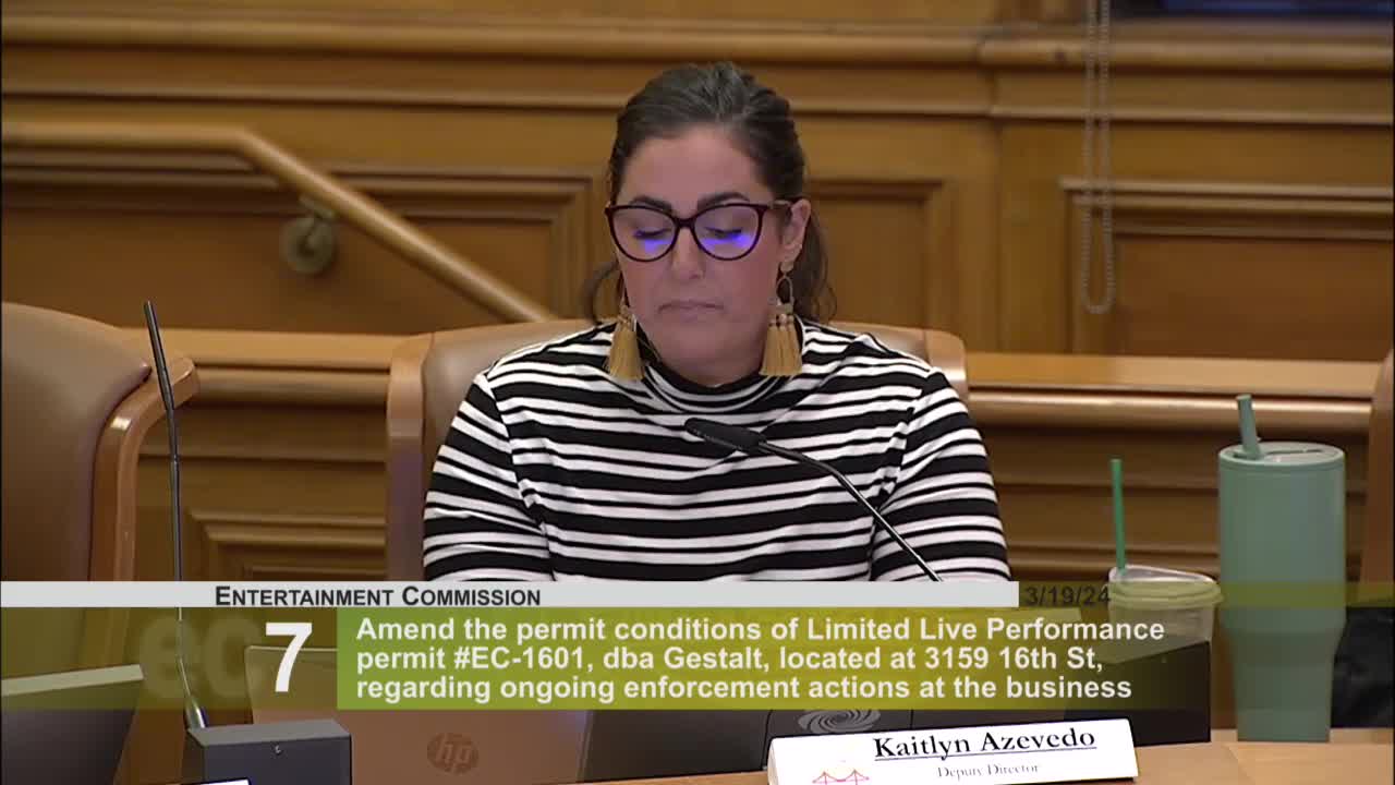 Commission reviews Gestalt's entertainment permit following multiple violations