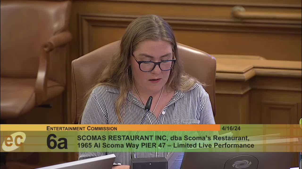 Skoma's restaurant seeks permit for outdoor entertainment at Fisherman's Wharf