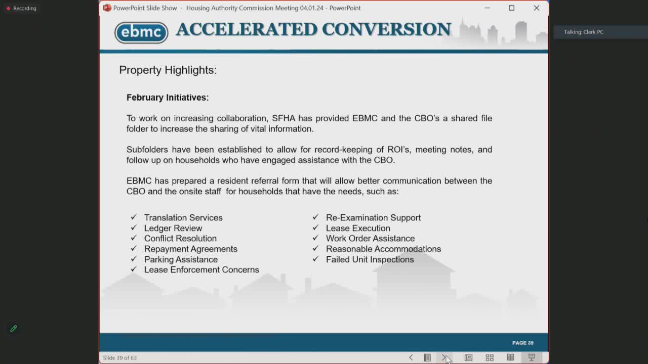 Housing Authority improves rental assistance and unit inspections at Sunnydale and Potrero