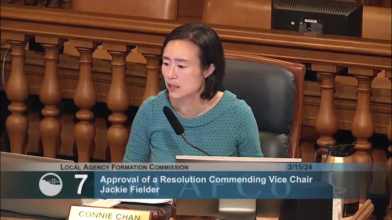 Vice Chair Fielder bids farewell to San Francisco Local Agency Formation Commission