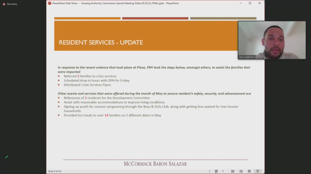 Management addresses Plaza repairs and summer programs for low-income families