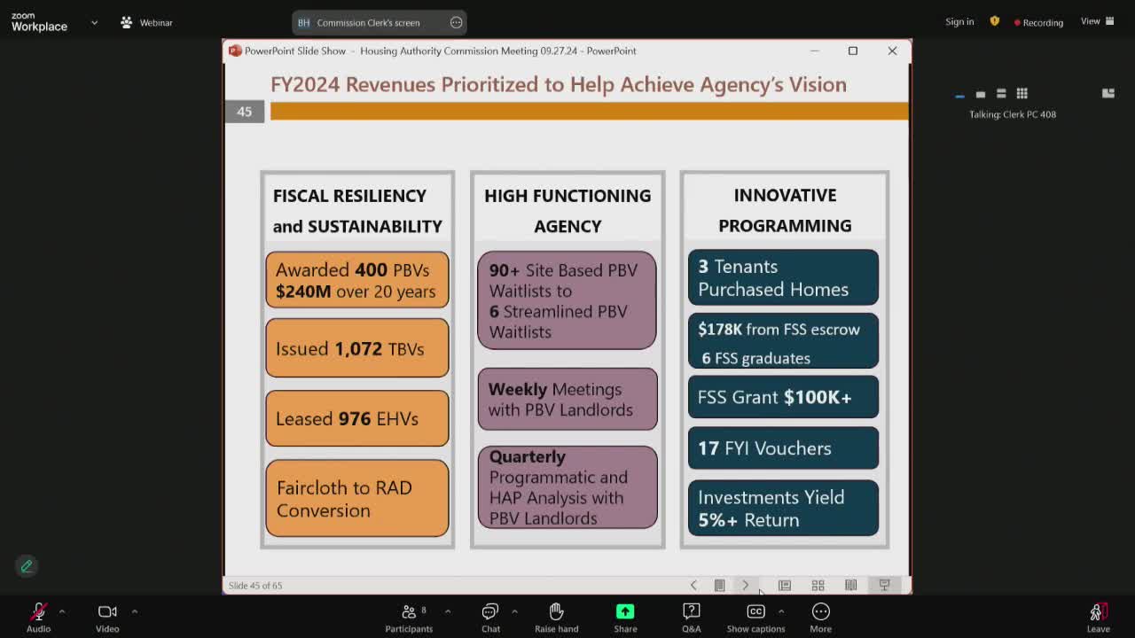 Housing Authority exceeds HUD targets by securing 976 emergency housing vouchers