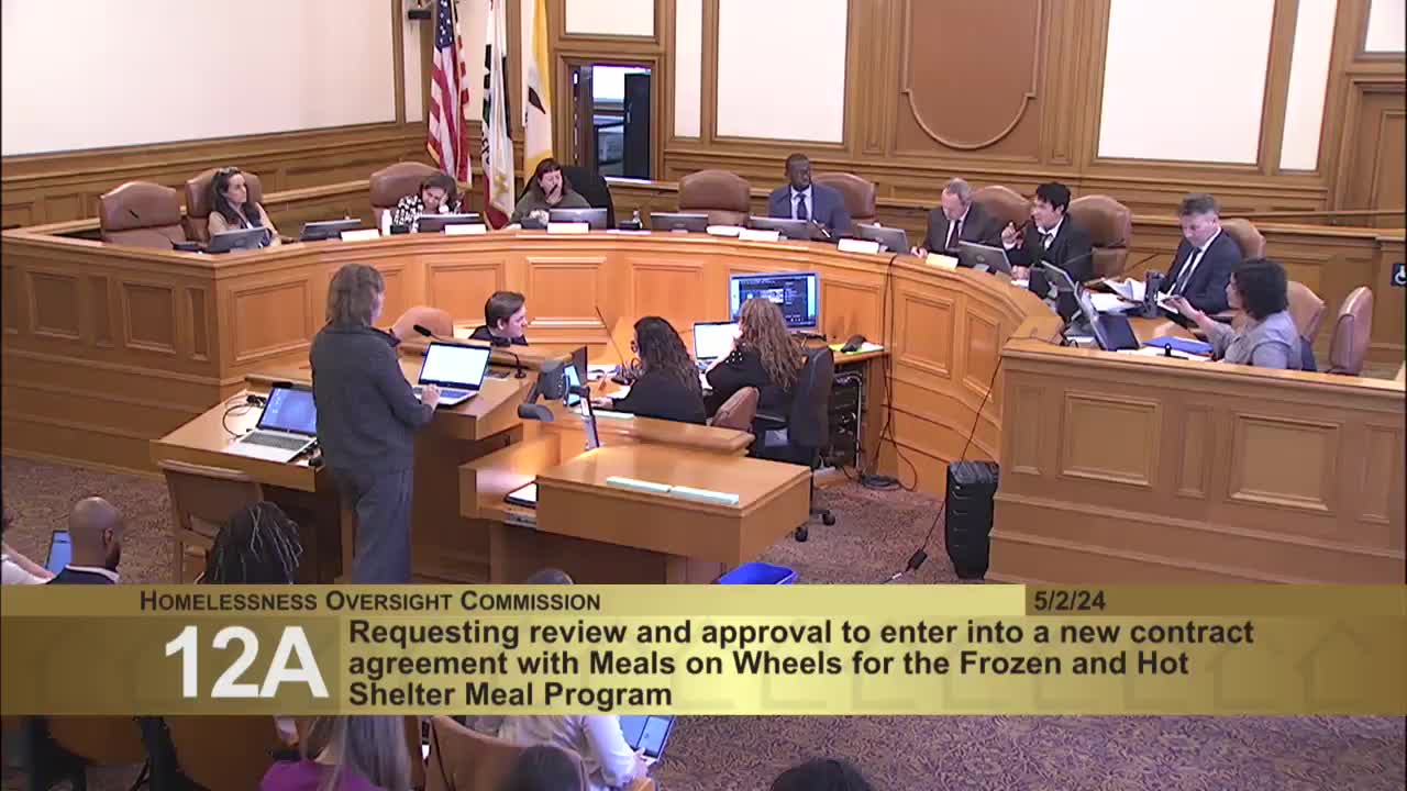 Commissioners evaluate meal cost models for city shelters and navigation centers