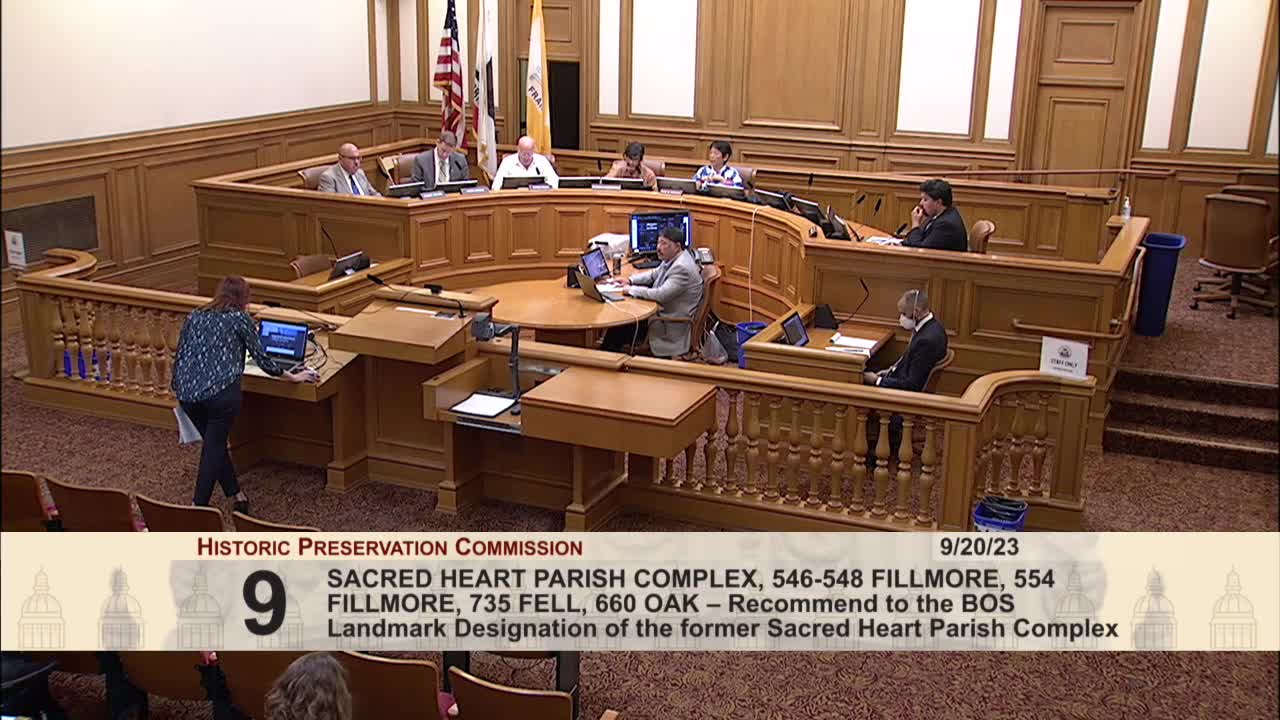Historic Preservation Commission recommends landmark status for Sacred Heart Parish in San Francisco