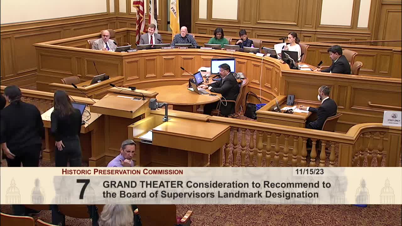 San Francisco Commission recommends landmark status for Grand Theater and Westwood Park pillars