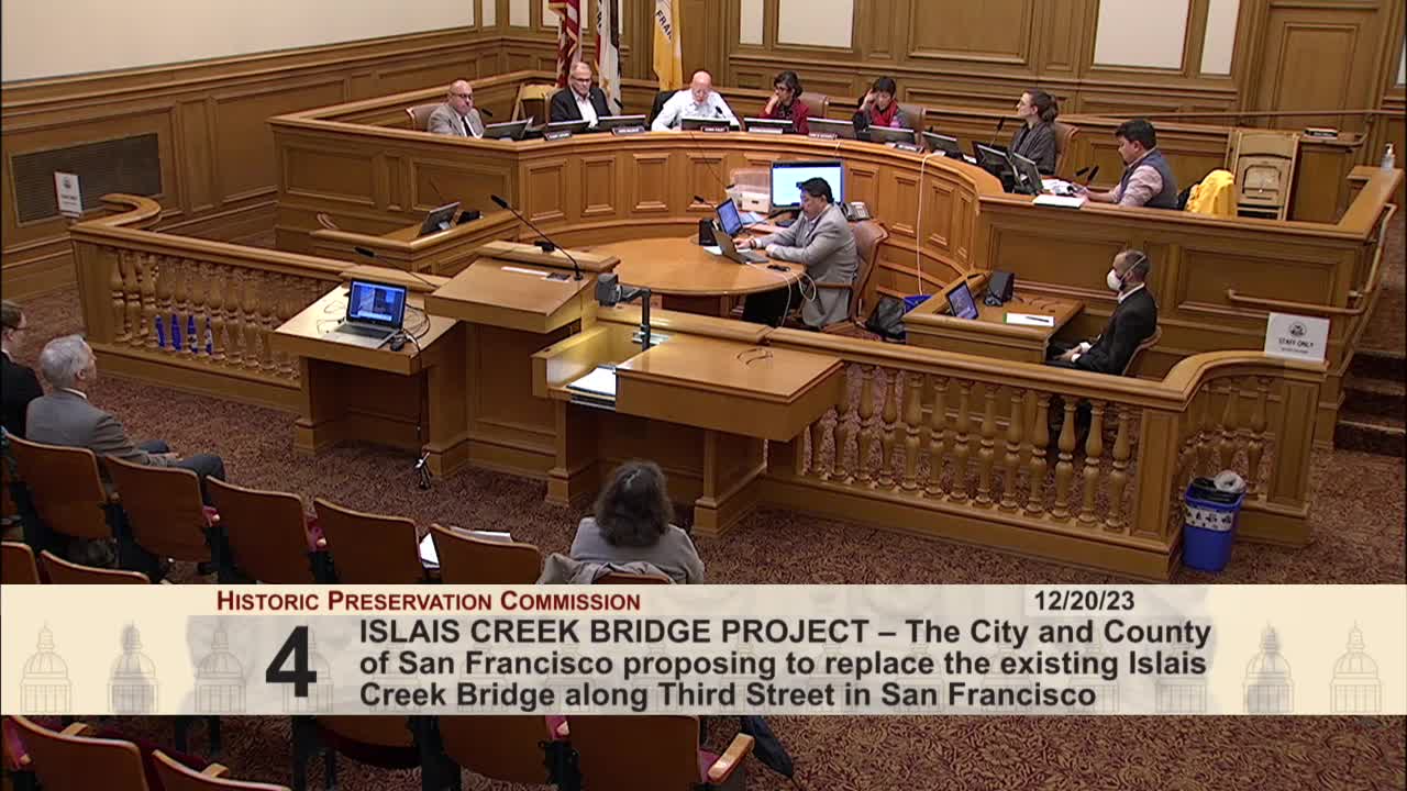 Commissioners evaluate feedback on Lefty O'Doul Bridge project and environmental impacts