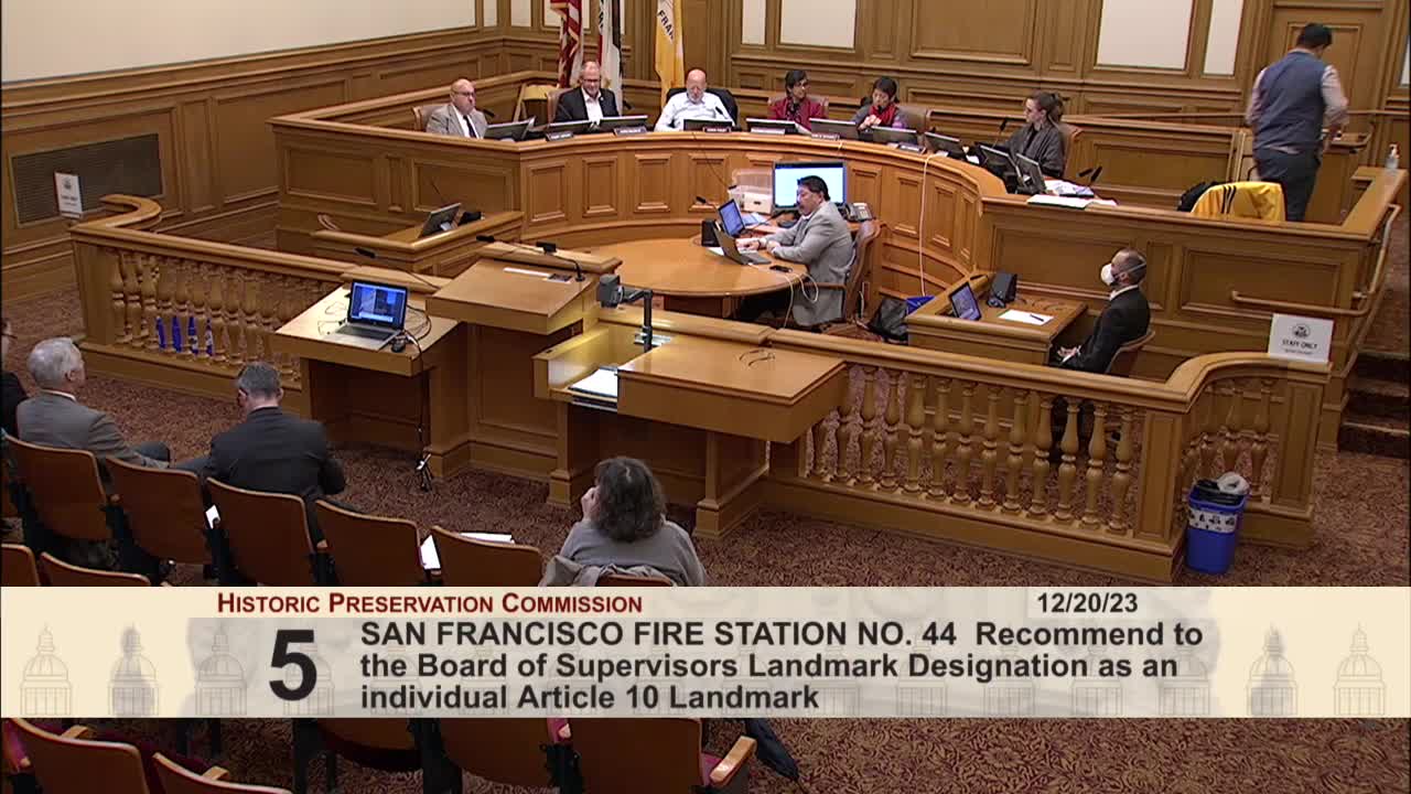 San Francisco Commission recommends landmark status for historic Fire Station 44