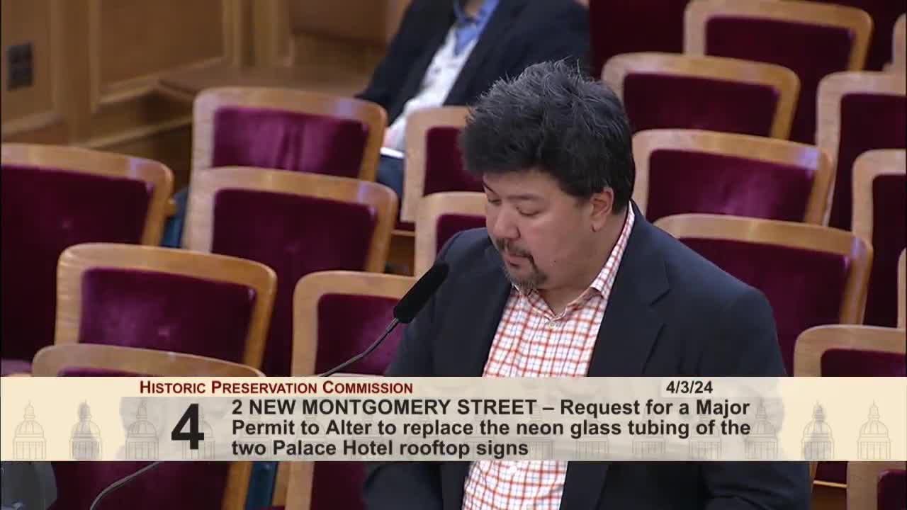 San Francisco planning commission reviews LED replacement for iconic Palace neon sign