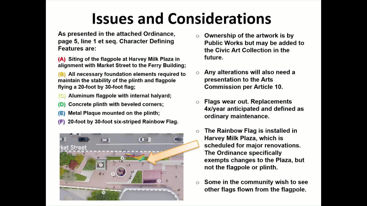 San Francisco Commission considers landmarking Gilbert Baker's rainbow flag at Harvey Milk Plaza