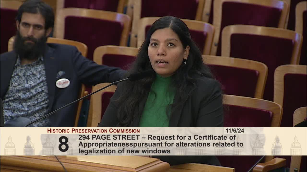 Historic Preservation Commission reviews unauthorized window replacements at Laguna Street landmark