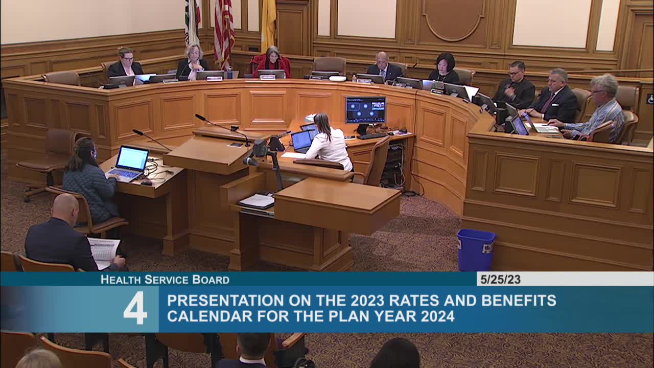 Mike Clark presents 2024 health plan rate changes for San Francisco employees