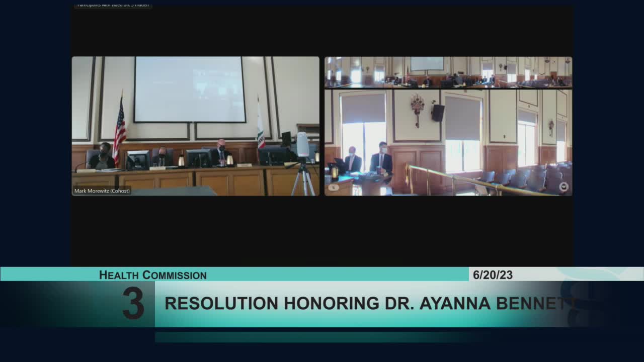 San Francisco Health Commission honors Dr Ayanna Bennett on her departure to DC