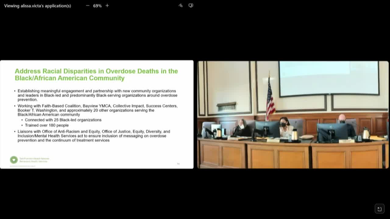 San Francisco Health Department implements overdose prevention and treatment strategies in supportive housing