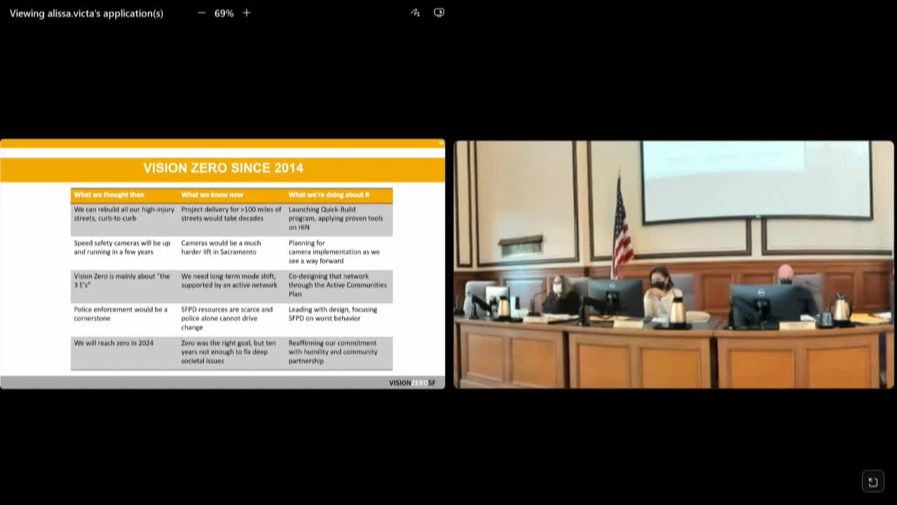 San Francisco officials push for quick builds to enhance Vision Zero traffic safety