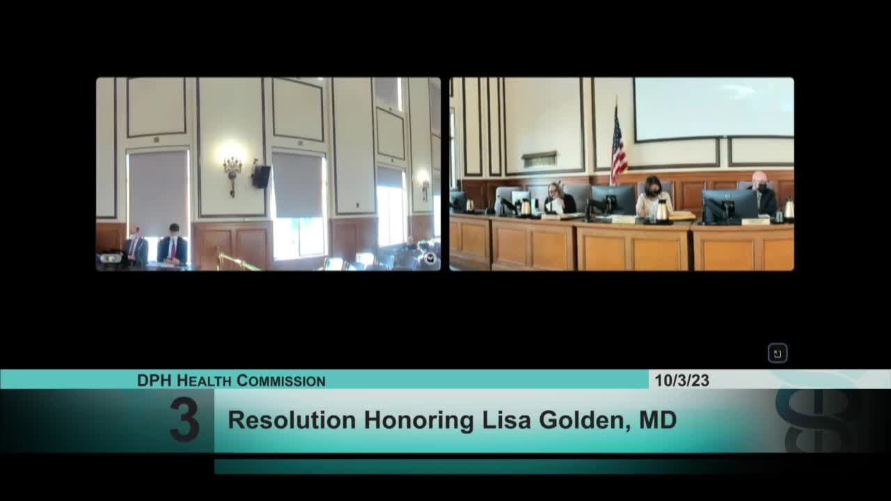 Health Commission honors Doctor Lisa Golden and discusses behavioral health report timeline