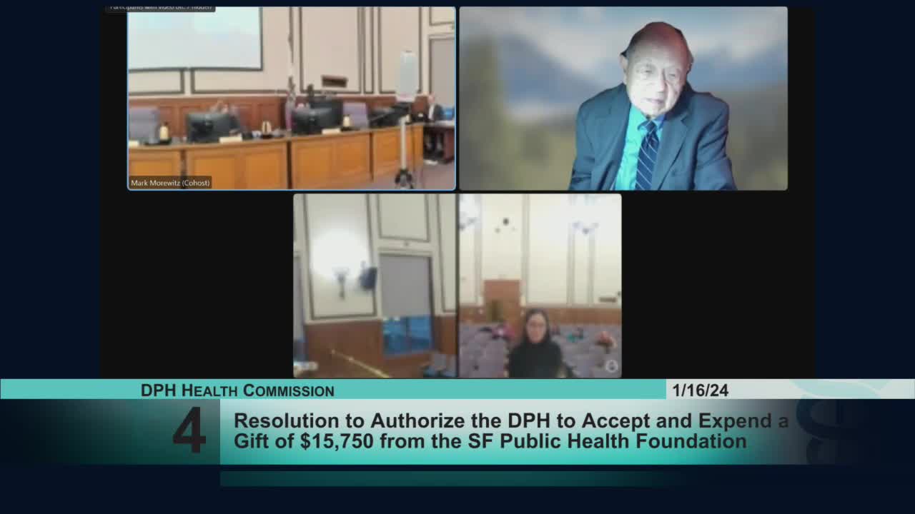 Commissioner Chow praises DPH's efforts during health challenges in San Francisco