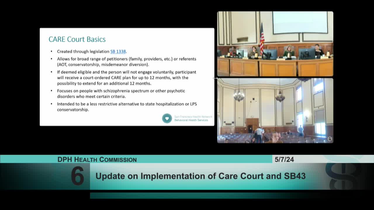 San Francisco implements Care Court for adults with schizophrenia diagnosis under SB 1338