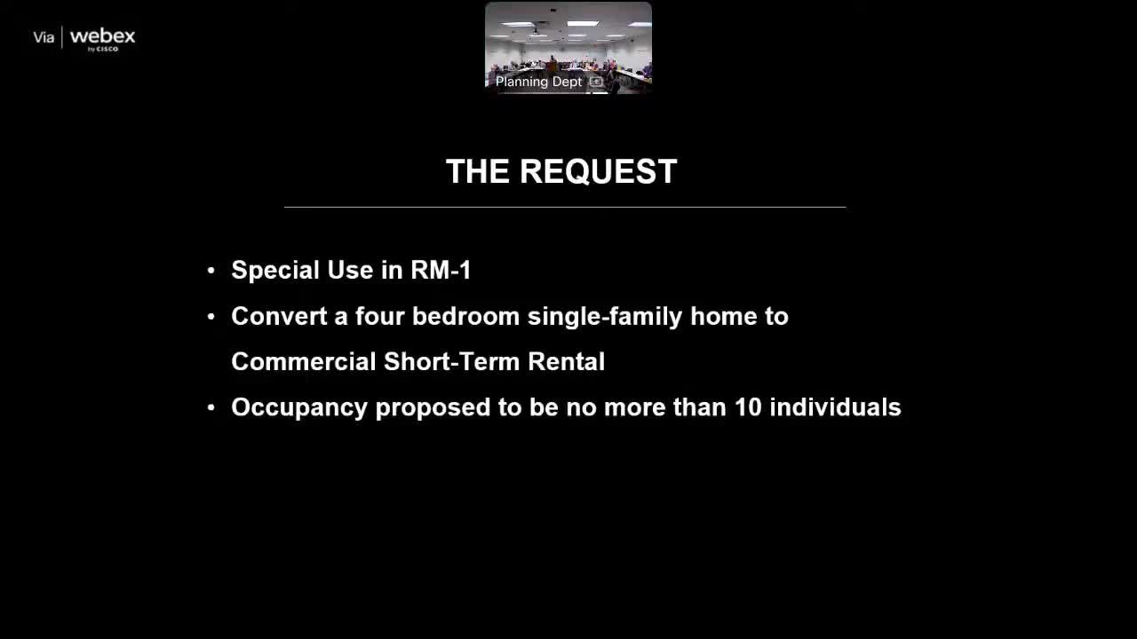 Commission recommends approval for Marlin Street short‑term rental; packet heads to Mayor & Commission