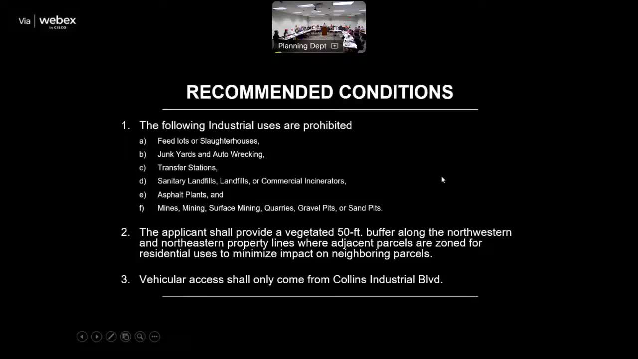 Planning Commission recommends conditions for reuse of Collins Industrial site