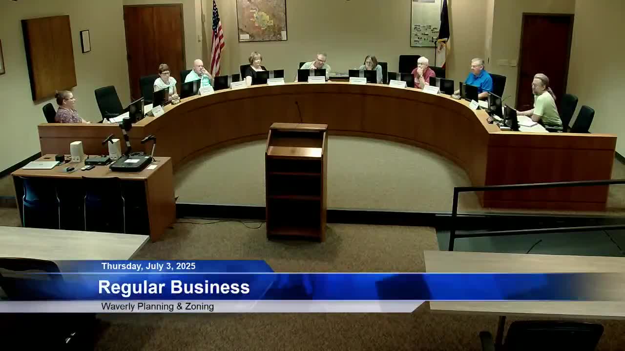 Commission recommends plat for Parcel GG in Waverly Industrial Plaza; developer to relocate irrigation line, avoid wetlands